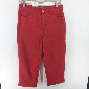 gloria vanderbilt capri Red pants size 6